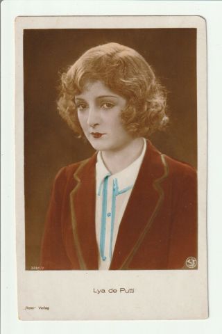 Lya De Putti 1930s Hand Tinted Ross Verlag Photo Postcard