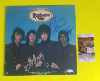 Eric Carmen & The Raspberries Complete Band X4 Signed Debut Album With Jsa