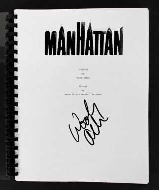 Woody Allen Authentic Signed Manhattan Movie Script Autographed Bas F98959
