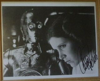 Star Wars Anh Carrie Fisher Autograph Princess Leia Organa Hand Signed