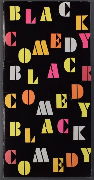 C1968 Black Comedy Souvenir Theatre Program Jeremy Clyde Monica Evans
