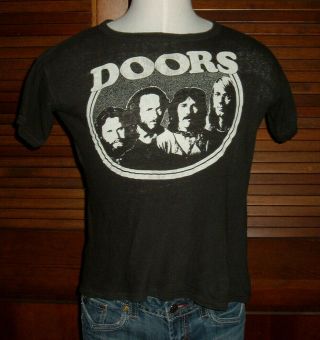 True Vintage The Doors Jim Morrison T - Shirt Sz L 50/50 Paper Thin 70 