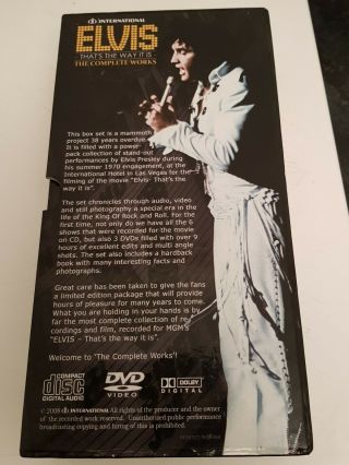 ELVIS PRESLEY That ' s the way it is.  The complete.  Cds/DVDs book autographs 3