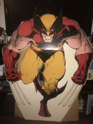 Vintage 1986 X - Men Wolverine Rare Lifesize Cardboard Cutout Standup Standee
