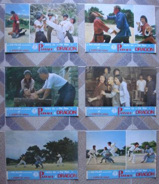 Passage Dragon Chinese 6 Lobby Cards 26x38.  5cm Kung Fu Film Movie Poster 1980