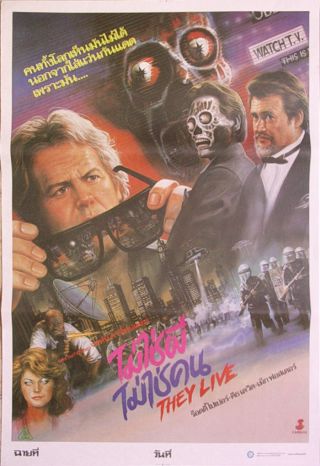 They Live (1988) Horror Thai Hand Drawn Movie Poster