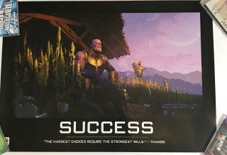 Avengers Infinity War Sdcc 2018 Thanos Success Exclusive Marvel Studios Poster