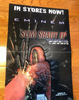 Eminem Slim Shady EP Promotional Poster Marshall Mathers RARE Rap Web 2