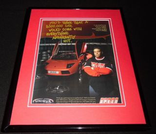 Unique Whips 2005 Speed Framed 11x14 Advertisement Will Castro