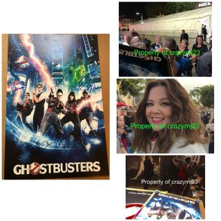 5x Signed Ghostbusters Melissa Mccarthy Leslie Jones Kristen Wiig Paul Feig Auto