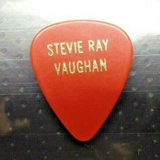 Stevie Ray Vaughan Red Guitar Pick - Thin - Gold Foil Embossed