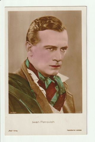 Iwan Petrovich 1930s Hand Tinted Ross Verlag Photo Postcard
