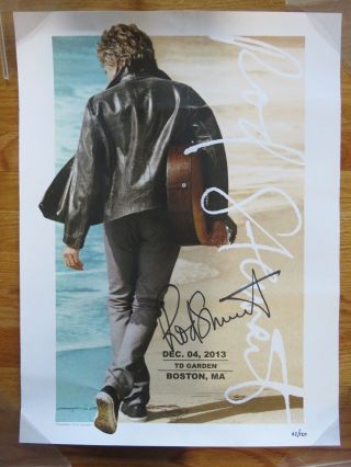 Rod Stewart Signed Td Garden Boston Ma Dec 4 2013 Ltd 62/120 Concert Tour Poster