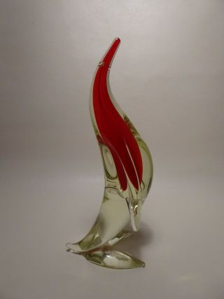Vintage Mid Century Italian Art Glass Cenedese Seguso Murano Penguin Uranium