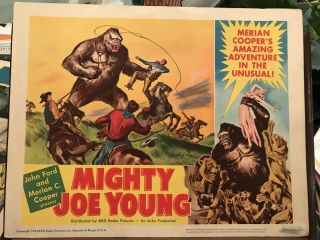 Mighty Joe Young 1949 Rko 11x14 " Jungle Lobby Card Gorilla Artwork