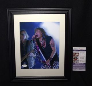Steven Tyler Aerosmith Signed Framed & Matted 8x10 Photo Jsa Rare Full Auto