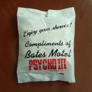 Rare Promotional Item Bates Motel Shower Cap Psycho Iii 1985 Anthony Perkins