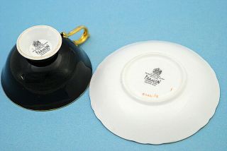 Rare Paragon Gold Floating Rose Tea Cup & Saucer