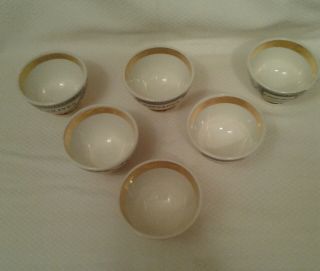 Vintage Fornasetti ceramic appetizer/condiment bowls set of 6 10