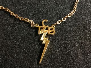 Vintage 1977 Elvis Tcb Necklace / Similar To What He Wore / 24 Inch Chain