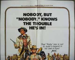 MY NAME IS NOBODY One sheet US Movie Poster Terence Hill Film 27x41 