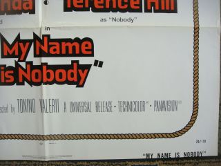 MY NAME IS NOBODY One sheet US Movie Poster Terence Hill Film 27x41 