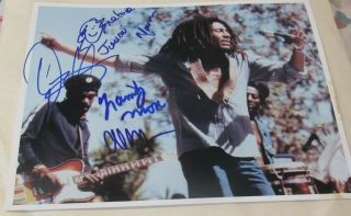 Bob Marley & Wailers Signed 4x Wailers Family Man Anderson Junior Marvin Kinsey