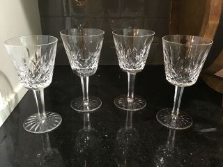 Waterford Crystal Lismore Claret 5oz.  5 7/8 Tall Wine Glasses Set of 9 2