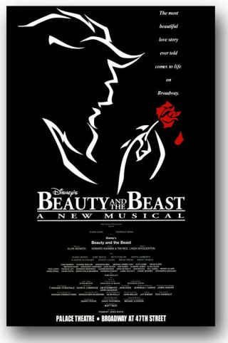 Beauty And The Beast Poster 11 " X17 " Broadway Musical Palace Ships Sameday Usa