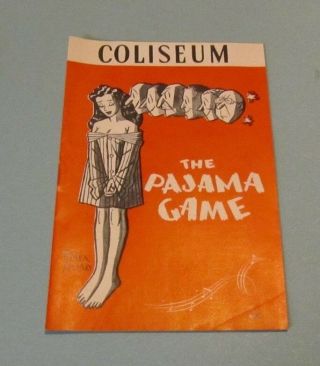 1955 The Pajama Game London Coliseum Theatre Playbill Max Wall Joy Nichols