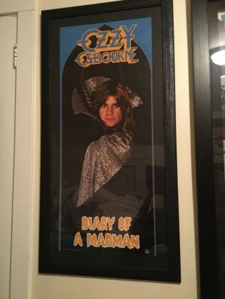 Vtg 1981 Ozzy Osbourne Diary Of A Madman Poster Record Store Promo Black Sabbath