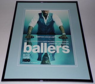 Ballers 2018 Hbo 11x14 Framed Advertisement Dwayne Johnson