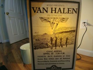 1980 Van Halen Poster 1st Printing Authentic Poster