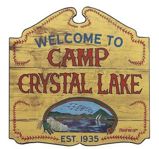 Welcome To Camp Crystal Lake Sign Horror Vhs 1981 Friday The 13th 13 Decor Camp