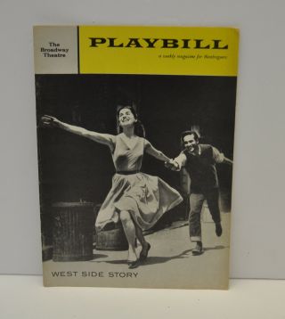 Playbill Broadway West Side Story 1959 Carol Lawrence Larry Kert