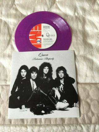 Queen Bohemian Rhapsody Purple Vinyl 1995 10th Annual Fan Club Limited Edition