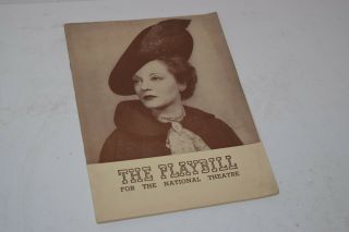 Vintage 1939 Theatre Playbill - " The Little Foxes " - Tallulah Bankhead