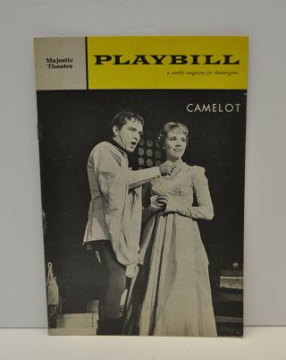 Playbill Majestic Theatre Camelot 1961 Julie Andrews Richard Burton