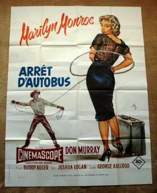 Vintage 1980s Marilyn Monroe - Bus Stop Movie Poster 1sh Film Art