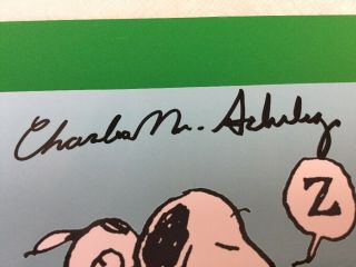 Charles M Schulz Signed Signature Autograph on Charlie Brown Snoopy Lithograph 6