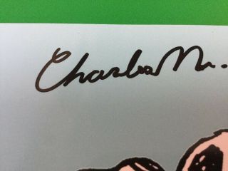 Charles M Schulz Signed Signature Autograph on Charlie Brown Snoopy Lithograph 7