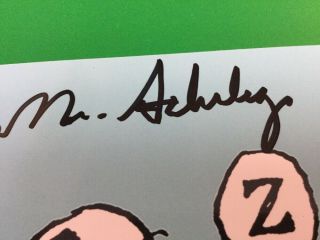 Charles M Schulz Signed Signature Autograph on Charlie Brown Snoopy Lithograph 8