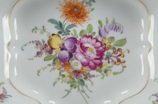 Franziska Hirsch Dresden Hand Painted Floral & Gold 10 Inch Bowl Circa 1901 - 1930 2