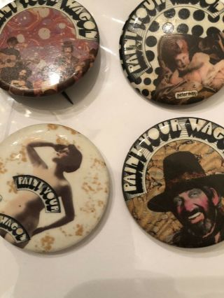 6 Peter Max Pin back buttons paint your wagon 1.  75” 1969 4