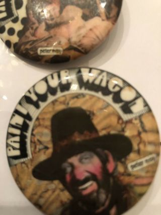 6 Peter Max Pin back buttons paint your wagon 1.  75” 1969 8