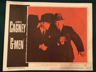 G - Men 1949rr Warner Brothers 11x14 " Crime Lobby Card James Cagney Regis Toomey