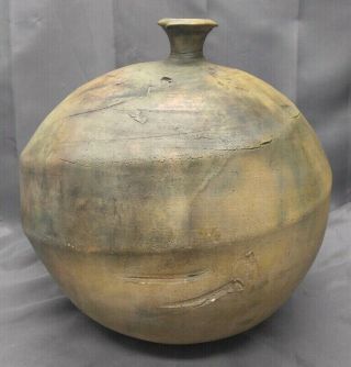 Vintage Handmade Artist Signed Abstract Modernist Art Pottery Jug Vase