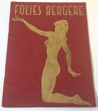 Vintage Folies Bergere Paris Burlesque Program Yvonne Menard,  Micheline Roine