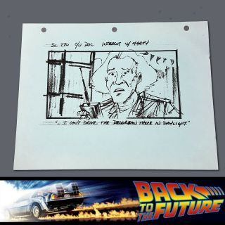 Back To The Future 2 - Production Storyboard - Doc & The Delorean 2