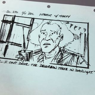 BACK TO THE FUTURE 2 - Production Storyboard - Doc & the DeLorean 2 3